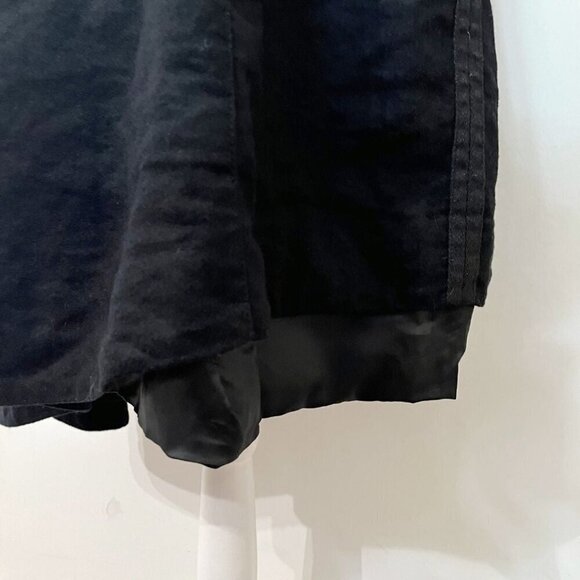 SARAH PACINI BLACK WOOL METALLIC FIBER ASYMMETRICAL SLEEVELESS SHIFT DRESS - M - Picture 5 of 12